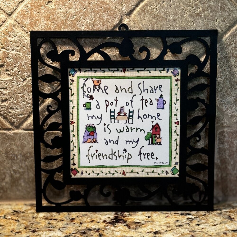 Wall Decor: For the Home with a welcoming message (12" x 12")